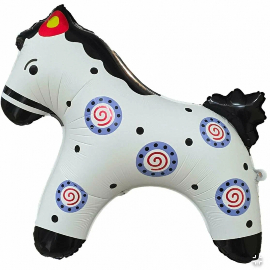 Шар Фигура Ходячая Лошадка дымковские узоры