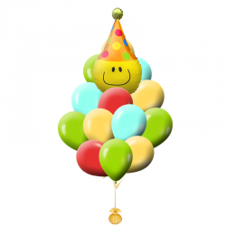 Букет из шаров со смайлом 11 шт