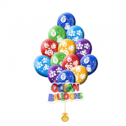 Яркие воздушные шарики  «Смайл ученик »