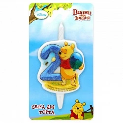 Свеча цифра 2 Винни-Пух