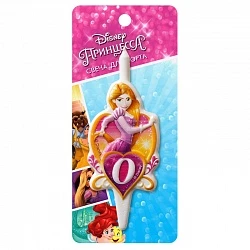 Свеча цифра 0 Принцессы Диснея