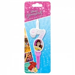 Свеча цифра 7 с принцессами Диснея