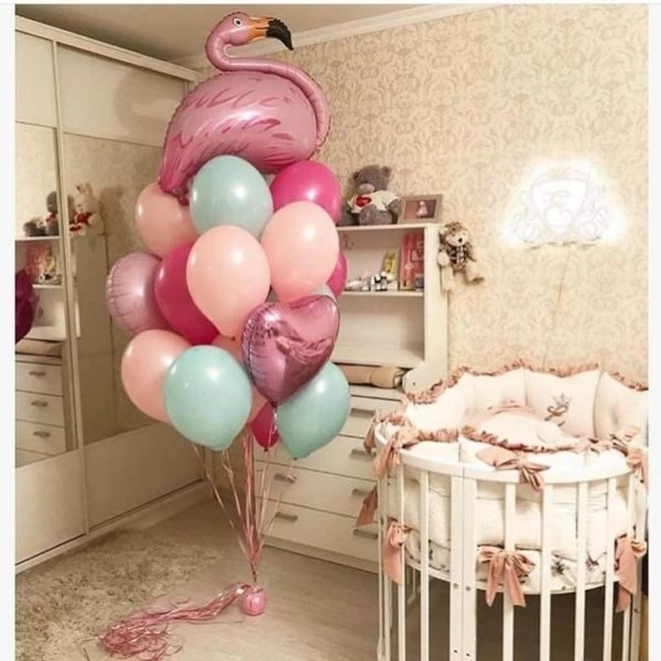 Букет шаров Фламинго в озере