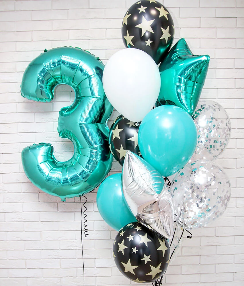 Букет шаров на 3 года