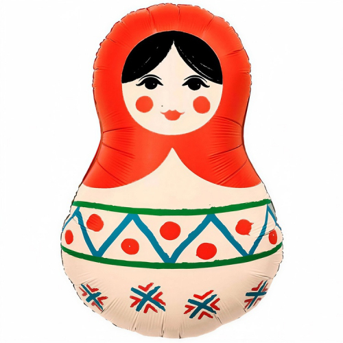 Шар Фигура Матрешка Русский узор